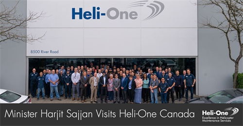 Minister Sajjan Visits Heli-One Canada