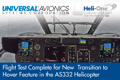 Flight Test Complete for New  Transition to Hover Feature in the AS332 Helicopter