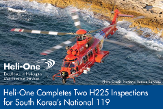 Heli-One Completes Two H225 Inspections for South Korean Rescue Agency National 119