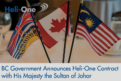 BC Government Announces Heli-One Contract with His Majesty the Sultan of Johor